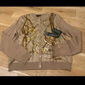 NWT Womans Ralph Lauren  Cardigan Large